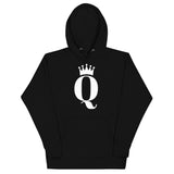 Unisex White Q Hoodie