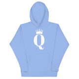 Unisex White Q Hoodie