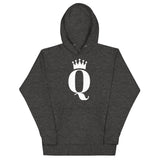 Unisex White Q Hoodie