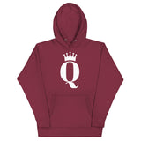 Unisex White Q Hoodie