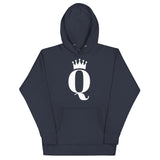 Unisex White Q Hoodie