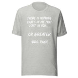 Panic Quote 1 Unisex t-shirt