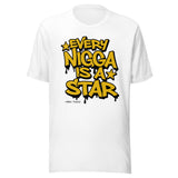 Every Nigga Is A Star Gold/Black Unisex t-shirt