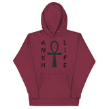 Unisex Black Ankh Life Hoodie