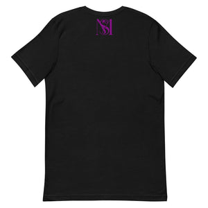 Short-Sleeve Purple Logo Unisex T-Shirt